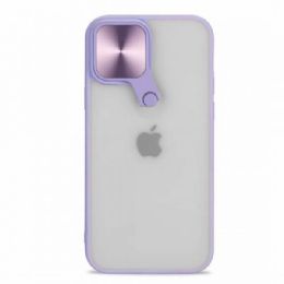 12 Wholesale Selfie Camera Lens Protection Case With Stand And Built In Mirror For Apple Iphone 13 In Purple