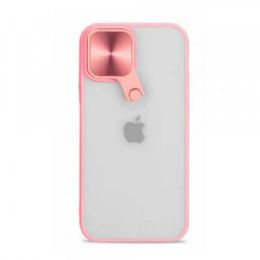12 Bulk Selfie Camera Lens Protection Case With Stand And Built In Mirror For Apple Iphone 13 Mini In Pink