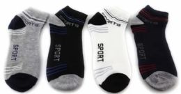 120 Bulk Mens Sport Ankle Socks Size 10-13