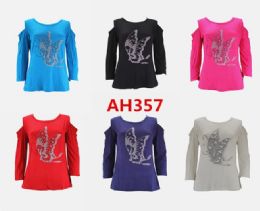 96 Wholesale Womens T -Shirt Size Assorted