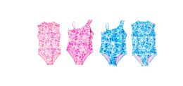 24 Pieces Infant Girl's High Fashion One Piece Swimsuits With Tie Dye Print Sizes 12M-24m - Girls Swimwear