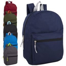 24 Wholesale 15 Inch Basic Backpack