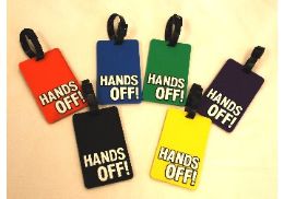 50 Wholesale "hands Off" Luggage Tag Green Color