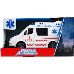 12 Pieces 8" B/o Ambulance Car W/ Light & Sound - Toys & Games