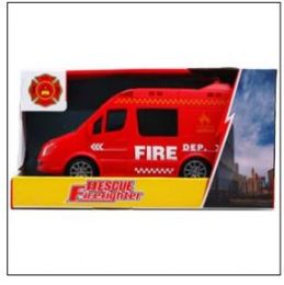 12 Pieces 8" B/o Fire Department Car W/ Light & Sound - Toys & Games
