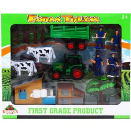 12 Wholesale 12pc 4" F/f Tractor Farm Play Set W/ Accss