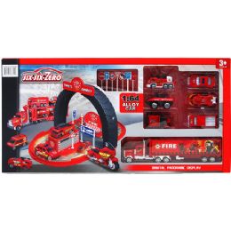 6 Wholesale Parking Tower Set W/ 6pc 2.5" F/w Cars In Color Box