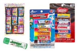 36 Pieces Licensed Lip Balm (6 Pk) (assorted Candy & Cereal) - Lip & Eye Pencil