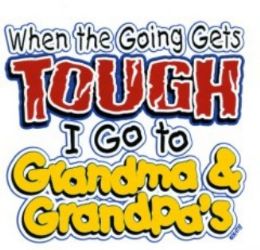 36 Wholesale Baby Shirts "when The Going Gets Tough I Go To Grandma & Grandpa's"