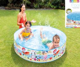 6 Pieces Intex Beach Days Snapset Instant Kids Childrens Swim Pool - Inflatables