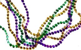 144 Wholesale Dice Bead Mardi Gras Necklace, 33" Length