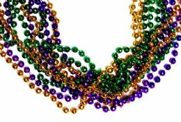 144 Pieces Disco Ball Bead Mardi Gras Necklace, 32" Length - Party Necklaces & Bracelets