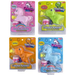 24 of Bubble Gun Unicorn And Dinosaur 2 Colors Each Style Blc Includes 1.6 Oz Bubble Solution
