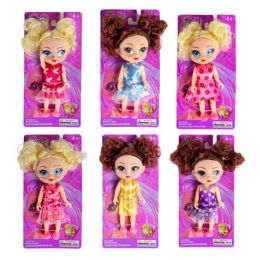 24 Wholesale Doll Pretty Dorables 5in 6ast Blonde/brunette Tcd Ages 4+