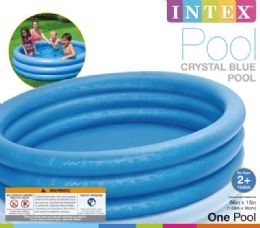 6 Pieces Pool 3-Ring 66 X 15 Crystal Blue - Inflatables