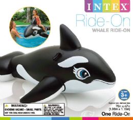 6 Pieces Ride On 76 X 47 Black Whale - Inflatables