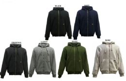 12 Wholesale Men's Fleece Hoodie With Sherpa Lining In Olive (pack C: XL-4xl)