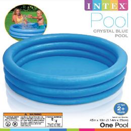 12 Wholesale Pool 3-Ring 45 X 10 Crystal Blue Age 3 Plus Poly Bag