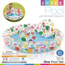 12 Pieces Pool 2 Ring 48 X10 So Fruity Pool And Ball Ring Poly Bag - Inflatables