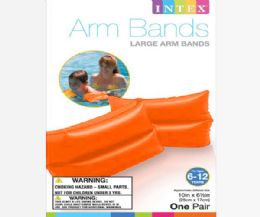 36 Pieces Arm Bands 10 X 6.5 Orange Large Age 6-12 Poly Bag - Inflatables