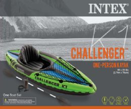 2 Bulk Kayak 108x30x13 Challenger K1 With 86 Inch Aluminum Oars And Pump