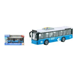 6 Wholesale 1:16 Single Bus With Light And Sound Blue
