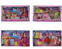 12 Pieces Doll Set W/ Accessories - Dolls