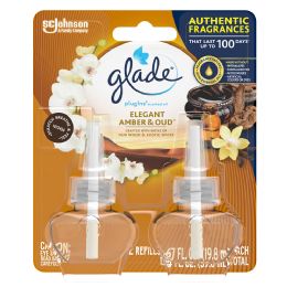 6 Wholesale Glade Plugins 1.34z 2 Pack Elegant Amber And Oud