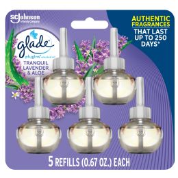 6 Wholesale Glade Plugins 3.35z 5 Pack Tranquil Lavender And Aloe