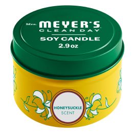 8 Wholesale Mrs Meyers Tin Candle 2.9oz Honeysuckle