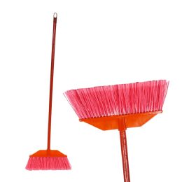 36 Pieces Broom 40 Inch Pink With Wood Handle - Cleaning Products