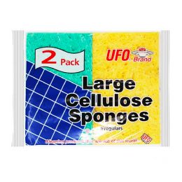 48 Pieces Cellulose Large Sponge 2 Pack - Scouring Pads & Sponges