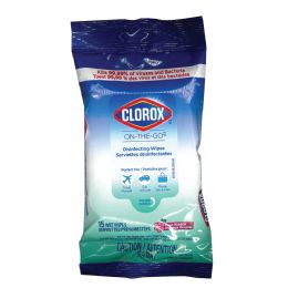 48 Pieces Clorox Wipes 15 Count On The go - Cleaning Products