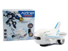 12 Pieces Transformer Airliner With Light & Sound - Cars, Planes, Trains & Bikes