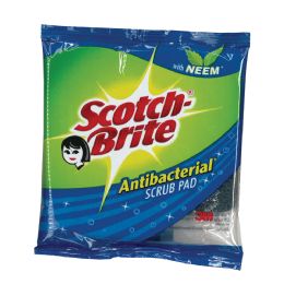 48 Pieces Scotch Brite Scouring Pads 1 Pack Antibacterial Regular - Scouring Pads & Sponges