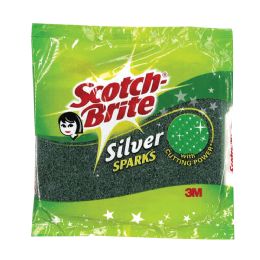 48 Pieces Scotch Brite Scouring Pads 1 Pack Silver - Scouring Pads & Sponges