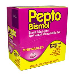32 Wholesale Upset Stomach Reliver Chewable Tablets Pouch Of 4