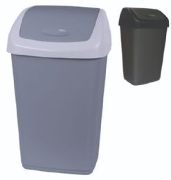 24 Wholesale Simply For Home Swing Bin 4 Gallon With Swing Lid Assorted Colors
