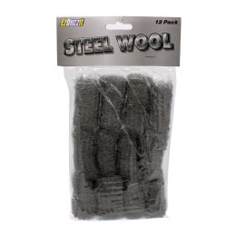 48 Pieces Steel Wool 12 Piece - Scouring Pads & Sponges