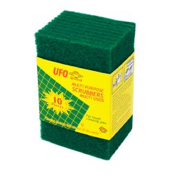 60 Pieces Ufo Scrubber 10 Pack In Sleeve - Scouring Pads & Sponges