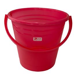 24 Pieces Pristine Plastics Frosty Bucket 4.25 Gallon Assorted Colors - Buckets & Basins
