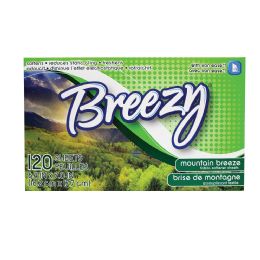 6 Pieces Breezy Dryer Sheets 120 Countt Mountaint Breeze - Laundry Detergent