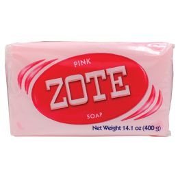 25 Bulk Zote Laundry Bar Soap 400g/14.11z Pink