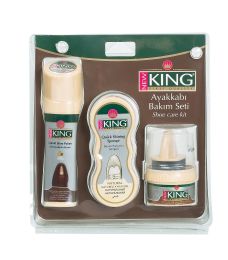 24 Pieces New King Shoe Care Kit Brown - Footwear & Shoes