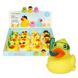 96 Wholesale Bath Toy 12ct Rubber Ducky