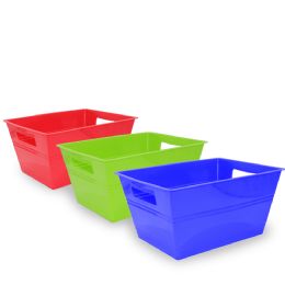 48 Wholesale Simply For Home 10.5 X8x5.5 Inch Storage Bin Assorted Colors