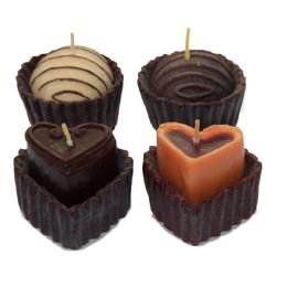 48 Pieces Candle Box Candle Scented 1 Pack Chocolate Cupcake - Candles & Accessories