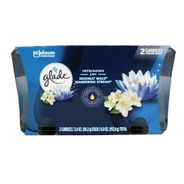 6 Wholesale Glade Candle 2 Pack 2 In 1 Moonlit Walk And Wandering Stream