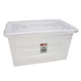 18 Pieces Pristine Plastics Storage Box 4 Gallon With Lid Clear - Storage Holders and Organizers