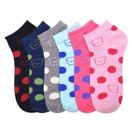 432 Pairs Girls Ankle Socks Cutie Design Size 4-6 - Girls Ankle Sock